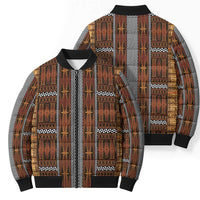 Malo e Lelei Tonga Bomber Puffer Jacket Tongan Ngatu Tapa Cloth LT14 - Polynesian Pride