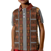 Malo e Lelei Tonga Kid Polo Shirt Tongan Ngatu Tapa Cloth - Polynesian Pride
