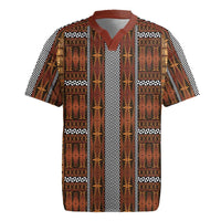 Malo e Lelei Tonga Rugby Jersey Tongan Ngatu Tapa Cloth LT14 Orange - Polynesian Pride
