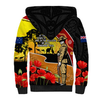 New Zealand And Australia ANZAC Day Sherpa Hoodie Aboriginal Maori Starring Night Style LT14 - Polynesian Pride