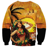 Aloha Hawaii Women's Day Sweatshirt Hula Girl With Sunset Vibes LT14 - Polynesian Pride
