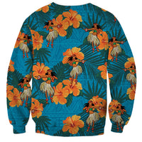 Hawaii Luau Party Sweatshirt Dancing Girl Tropical Flowers LT14 - Polynesian Pride