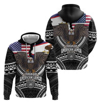 Talofa American Samoa Flag Day Hoodie Bald Eagle Polynesian Tattoo