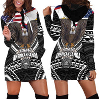 Talofa American Samoa Flag Day Hoodie Dress Bald Eagle Polynesian Tattoo LT14 - Polynesian Pride