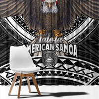 Talofa American Samoa Flag Day Window Curtain Bald Eagle Polynesian Tattoo