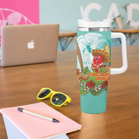 Hawaii Cinco de Mayo Tumbler With Handle Chili Pepper Hula Girl Tropical Vibes
