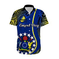 Personalised Cook Islands Hawaiian Shirt Mangaia Gospel Day Blue Version LT14 - Polynesian Pride