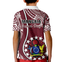 June 15 Mangaia Gospel Day Mangaia Cook Islands Kid Polo Shirt Maroon Version LT14 - Polynesian Pride