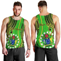 Personalised Cook Islands Men Tank Top Kuki Airani Coat Of Arms LT14 - Polynesian Pride
