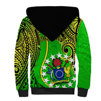 Personalised Cook Islands Sherpa Hoodie Kuki Airani Coat Of Arms LT14 - Polynesian Pride