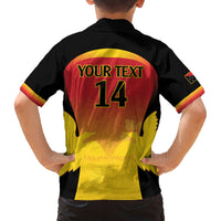 Custom Papua New Guinea Cricket Family Matching Long Sleeve Bodycon Dress and Hawaiian Shirt 2024 Go PNG