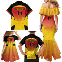 Custom Papua New Guinea Cricket Family Matching Mermaid Dress and Hawaiian Shirt 2024 Go PNG