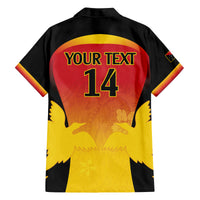 Custom Papua New Guinea Cricket Family Matching Off Shoulder Short Dress and Hawaiian Shirt 2024 Go PNG LT14 - Polynesian Pride
