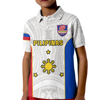Philippines Rugby Kid Polo Shirt Pacific Pilipinas Go Tamaraws LT14 Kid White - Polynesian Pride