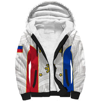 Personalised Philippines Rugby Sherpa Hoodie Pacific Pilipinas Go Tamaraws LT14 Unisex White - Polynesian Pride