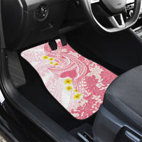Pink Hawaii Shark Tattoo Car Mats Puakenikeni Lei Plumeria Polynesian Pattern LT14 - Polynesian Pride