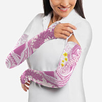 Purple Hawaii Shark Tattoo Arm Sleeves Puakenikeni Lei Plumeria Polynesian Pattern LT14 - Polynesian Pride