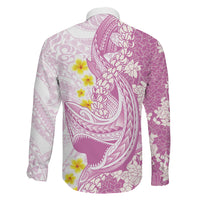 Purple Hawaii Shark Tattoo Family Matching Mermaid Dress and Hawaiian Shirt Puakenikeni Lei Plumeria Polynesian Pattern LT14 - Polynesian Pride