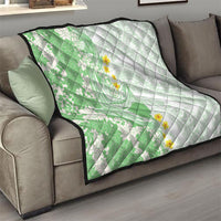 Green Hawaii Shark Tattoo Quilt Puakenikeni Lei Plumeria Polynesian Pattern LT14 - Polynesian Pride