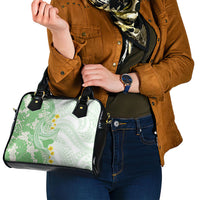 Green Hawaii Shark Tattoo Shoulder Handbag Puakenikeni Lei Plumeria Polynesian Pattern LT14 - Polynesian Pride