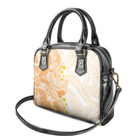 Orange Hawaii Shark Tattoo Shoulder Handbag Puakenikeni Lei Plumeria Polynesian Pattern LT14 - Polynesian Pride