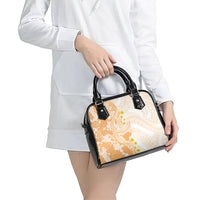 Orange Hawaii Shark Tattoo Shoulder Handbag Puakenikeni Lei Plumeria Polynesian Pattern LT14 - Polynesian Pride