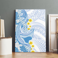 Blue Hawaii Shark Tattoo Canvas Wall Art Puakenikeni Lei Plumeria Polynesian Pattern LT14 - Polynesian Pride