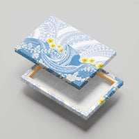 Blue Hawaii Shark Tattoo Canvas Wall Art Puakenikeni Lei Plumeria Polynesian Pattern LT14 - Polynesian Pride