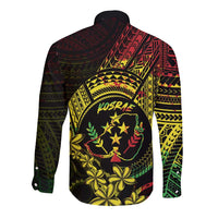 Reggae Kosrae Liberation Day Long Sleeve Button Shirt September 8 Polynesian Tattoo - Polynesian Pride