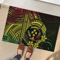 Reggae Kosrae Liberation Day Rubber Doormat September 8 Polynesian Tattoo - Polynesian Pride