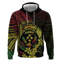 Reggae Kosrae Liberation Day Zip Hoodie September 8 Polynesian Tattoo - Polynesian Pride