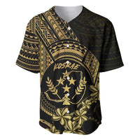 Gold Kosrae Liberation Day Baseball Jersey September 8 Polynesian Tattoo - Polynesian Pride
