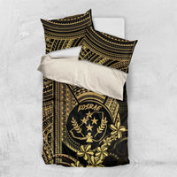 Gold Kosrae Liberation Day Bedding Set September 8 Polynesian Tattoo - Polynesian Pride