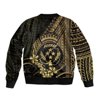 Gold Kosrae Liberation Day Bomber Jacket September 8 Polynesian Tattoo - Polynesian Pride