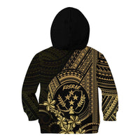 Gold Kosrae Liberation Day Kid Hoodie September 8 Polynesian Tattoo - Polynesian Pride