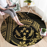 Gold Kosrae Liberation Day Round Carpet September 8 Polynesian Tattoo - Polynesian Pride