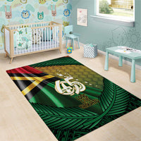 Long Live Vanuatu Independence Day Area Rug 45th Anniversary Woven Pattern - Polynesian Pride