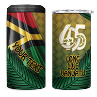 Personalised Long Live Vanuatu Independence Day 4 in 1 Can Cooler Tumbler 46th Anniversary Woven Pattern LT14 One Size: 16 oz Reggae - Polynesian Pride