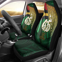 Long Live Vanuatu Independence Day Car Seat Cover 45th Anniversary Woven Pattern - Polynesian Pride