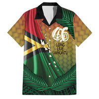 Personalised Long Live Vanuatu Independence Day Family Matching Off The Shoulder Long Sleeve Dress and Hawaiian Shirt 46th Anniversary Woven Pattern LT14 Dad's Shirt - Short Sleeve Reggae - Polynesian Pride