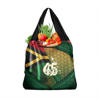 Long Live Vanuatu Independence Day Grocery Bag 45th Anniversary Woven Pattern - Polynesian Pride