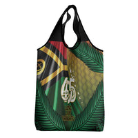 Long Live Vanuatu Independence Day Grocery Bag 45th Anniversary Woven Pattern - Polynesian Pride
