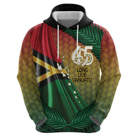 Personalised Long Live Vanuatu Independence Day Hoodie 46th Anniversary Woven Pattern LT14 - Polynesian Pride