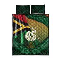 Long Live Vanuatu Independence Day Quilt Bed Set 45th Anniversary Woven Pattern - Polynesian Pride