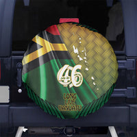Long Live Vanuatu Independence Day Spare Tire Cover 46th Anniversary Woven Pattern LT14 No hole Reggae - Polynesian Pride