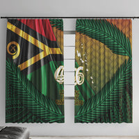 Long Live Vanuatu Independence Day Window Curtain 46th Anniversary Woven Pattern LT14 With Hooks Reggae - Polynesian Pride