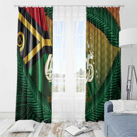 Long Live Vanuatu Independence Day Window Curtain 46th Anniversary Woven Pattern LT14 - Polynesian Pride