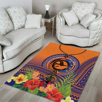 PNG New Ireland Province Area Rug Niu Ailan Necklace Polynesian Tattoo - Polynesian Pride