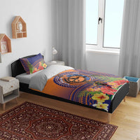 PNG New Ireland Province Bedding Set Niu Ailan Necklace Polynesian Tattoo - Polynesian Pride