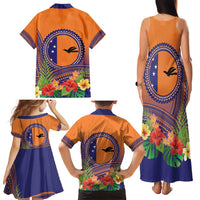 PNG New Ireland Province Family Matching Tank Maxi Dress and Hawaiian Shirt Niu Ailan Necklace Polynesian Tattoo - Polynesian Pride